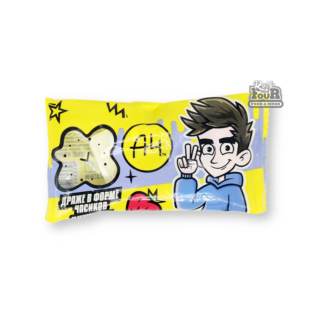 Dragee "A4 Clocks" with fruit flavor 12g